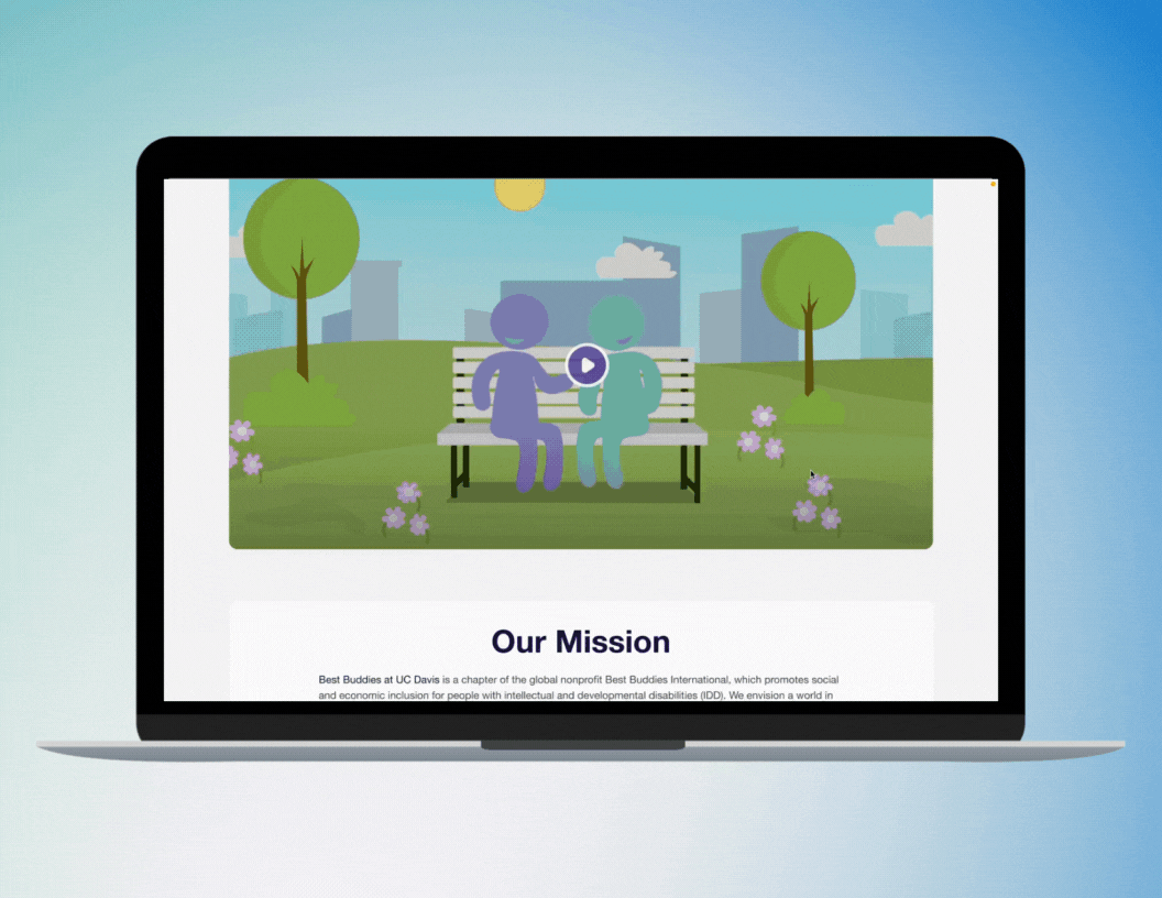 Animated gif of the desktop version of the website